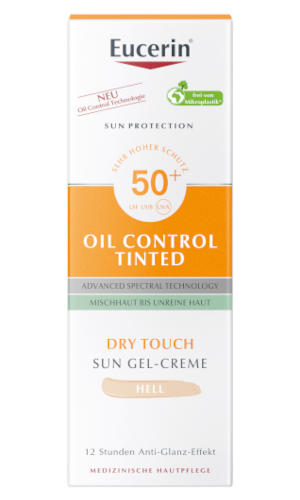 EUCERIN Sun Oil Control tinted Creme LSF 50+ hell